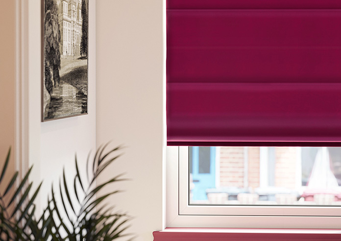 Ultra Luxe Velvet, Deep Pink - Roman Blind - Image 5